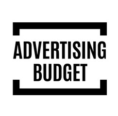 advertising budget black stamp