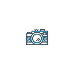 Photo Camera icon design. Photography and video icon line vector illustration