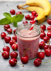 cherry banana smoothies