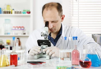 A young scientist in the laboratory