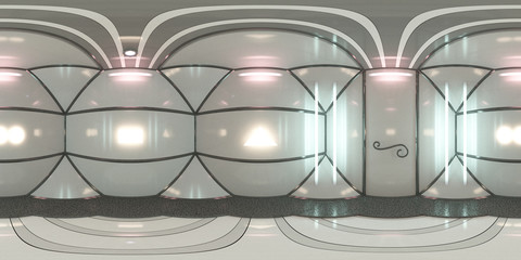 8K HDRI map, spherical environment as panorama background, modern high contrast interior light source  (3d equirectangular illustration)