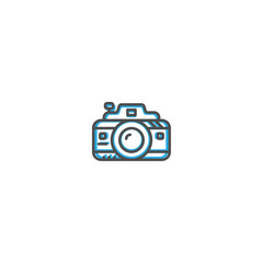 Photo Camera icon design. Photography and video icon line vector illustration