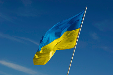 flag, sky, ukraine, national, europe, yellow, blue, 
