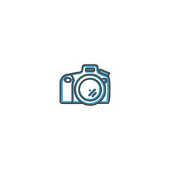 Photo Camera icon design. Photography and video icon line vector illustration