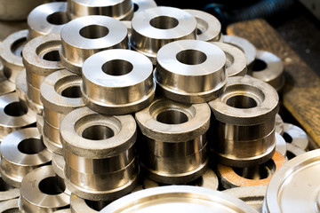 Metal products made by casting techniques closeup