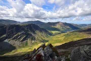 Fototapeta premium The Butteremere Valley from Dale Head