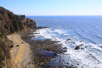 a well-preserved beach