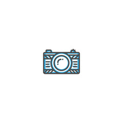 Photo Camera icon design. Photography and video icon line vector illustration