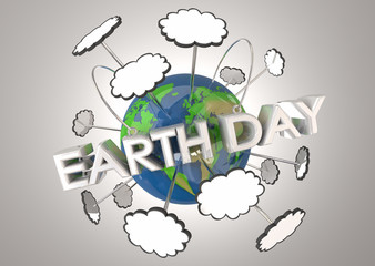 Earth Day Celebrate Event Environment 3d Illustration