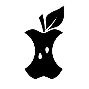 Apple bite vector icon