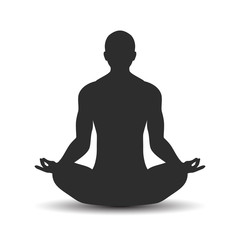 Yoga meditation vector icon
