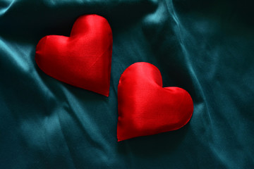 Fototapeta premium two red hearts