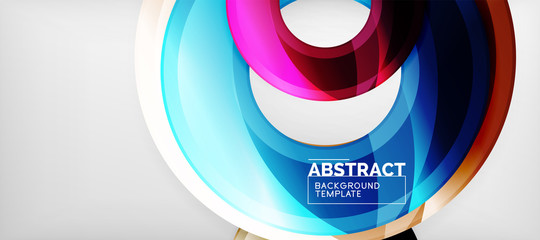 Glossy circles geometric background