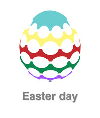 Illustrations of easter egg logo on white background, Easter egg vector of isolated a cute egg icon