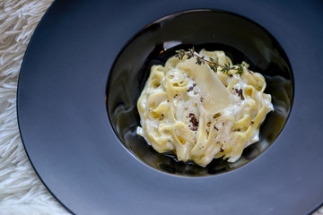 pasta with cheese and olives