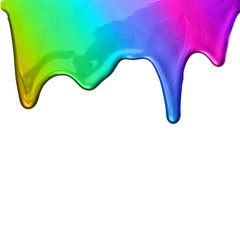 nail polish rainbow color isolate on white