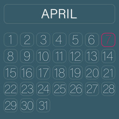 Calender Page April 7