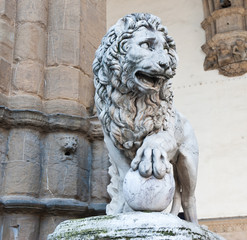 The Medici lion, Florence, Italy