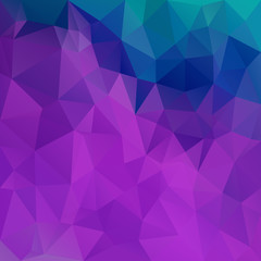 vector abstract irregular polygon background - triangle low poly pattern - ultra violet lavender purple fuchsia sky blue turquoise color