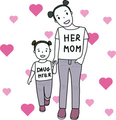 mommy and her daughter