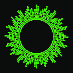 Equalizer music sound wave circle vector symbol icon design. Equalizer icon isolated.