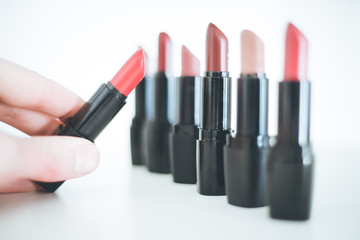 Obraz premium Set of professional lipsticks