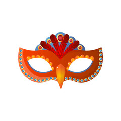 Carnival venecian mask unisex isolated on white background