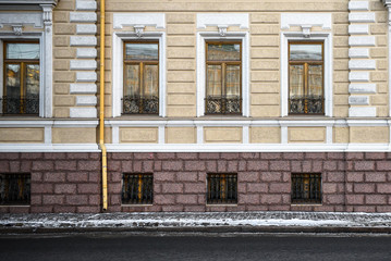 Fototapeta na wymiar Apartment building facade