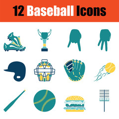Baseball icon set