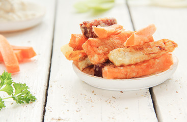 Gemüse Sticks Gemüsesticks verschiedene Sorten selber machen Gericht Snack