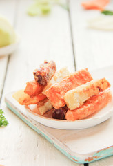 Gemüsesticks Sticks Gemüse Portion Pommes Snack