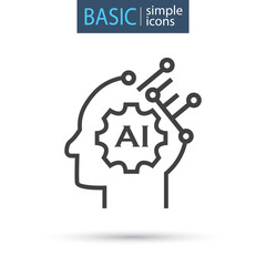 artificial intelligence simple icon