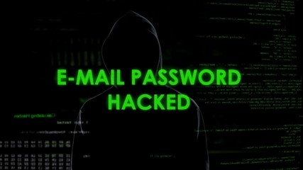 E-mail password hacked, criminal in black gets unauthorized access to data