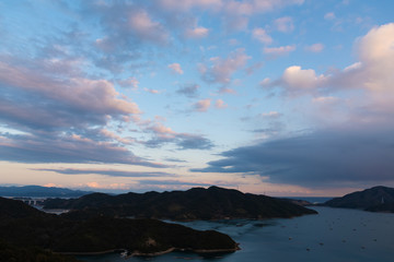 夕暮れの多島海