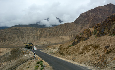 Mountain road in Ladakh, North of India