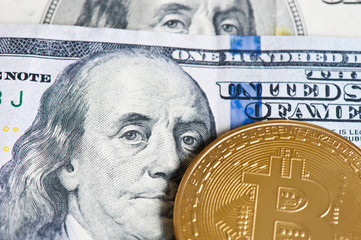Bitcoin. Cryptocurrency. Dollars