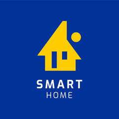 Smart home with simple flat vector quality logo template inspiration. Can use for realtor or real estate