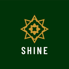 Shine star simple flat monogram vector quality logo template inspiration.