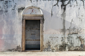 The old door at the old town  in Songkhla Province, Thailand