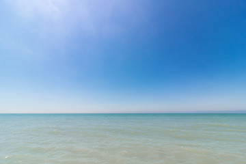 Clear skies above the Gulf of Mexico from Florida beach