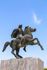 Statue of Alexander the Great of Macedon on the coast of Thessaloniki