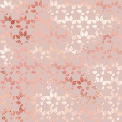 Rose gold. Luxurious vector texture with an abstract pattern and metallic effect for the design