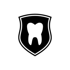 Tooth protection icon, logo isolated on white background