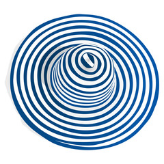 Women's summer hat. Vector illustration. Isolated on a white background.