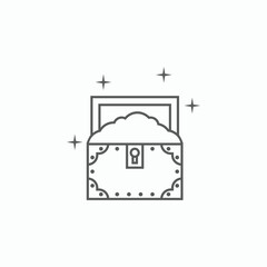 treasure chest icon, treasure box vector