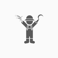 farmer icon, gardener vector