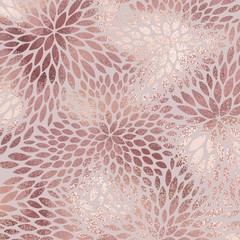 Rose gold. Luxurious vector texture with an abstract pattern and metallic effect