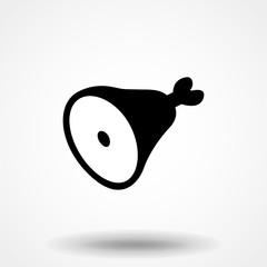 Piece of meat icon. Simple illustration of piece of meat vector icon for web. Illustration isolated vector sign symbol