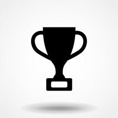 Champion cup icon isolated on white background. Vector illustration.