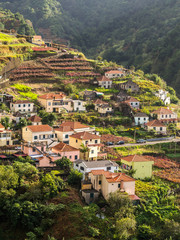 Fototapeta na wymiar Houses and landscape on the Madeira island, Portugal